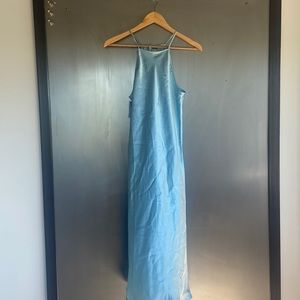 Babaton Halter Neck Tie Back Midi Dress